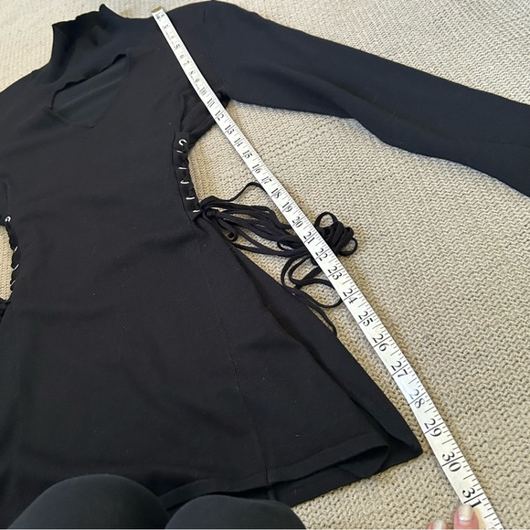 Dark Academia Long Sleeve Goth Mini Dress - Picture 13 of 16